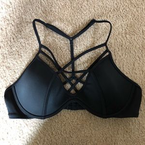 Victoria’s Secret PINK Black Strappy Bikini Top